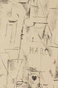 Nature morte à la bouteille de marc, 1911, published 1912