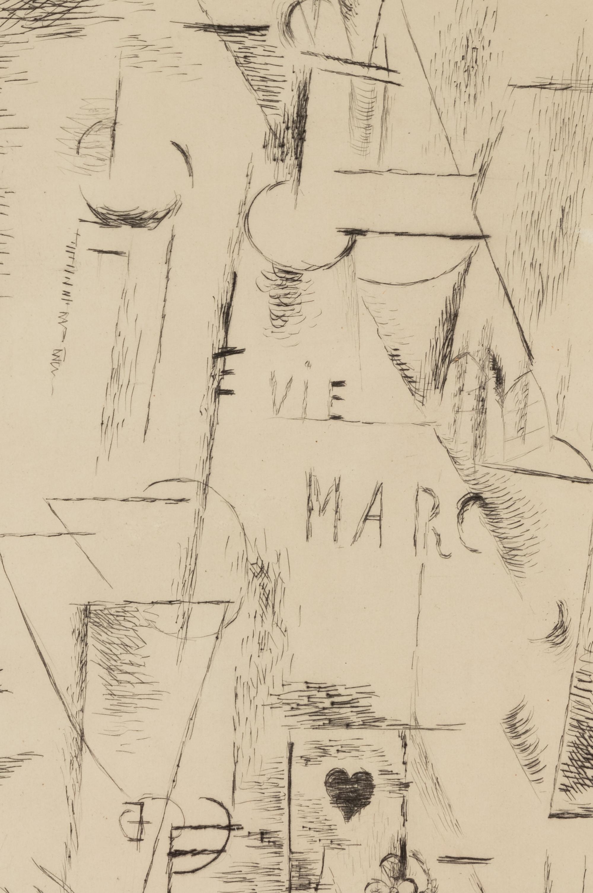 Nature morte à la bouteille de marc, 1911, published 1912