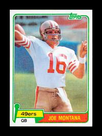 A 1981 Topps Joe Montana Rookie Football Card No. 216,