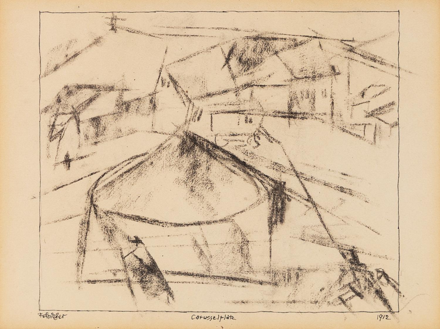 Lyonel Feininger, (German/American, 1871-1956), Carusselplatz, 1912