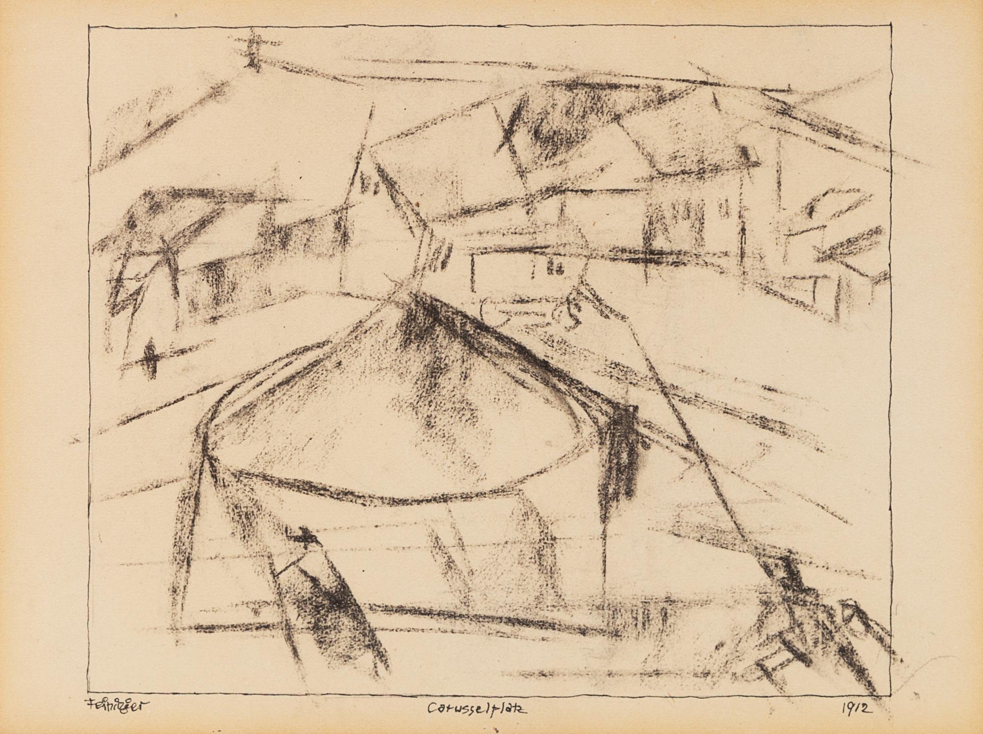 Lyonel Feininger, (German/American, 1871-1956), Carusselplatz, 1912
