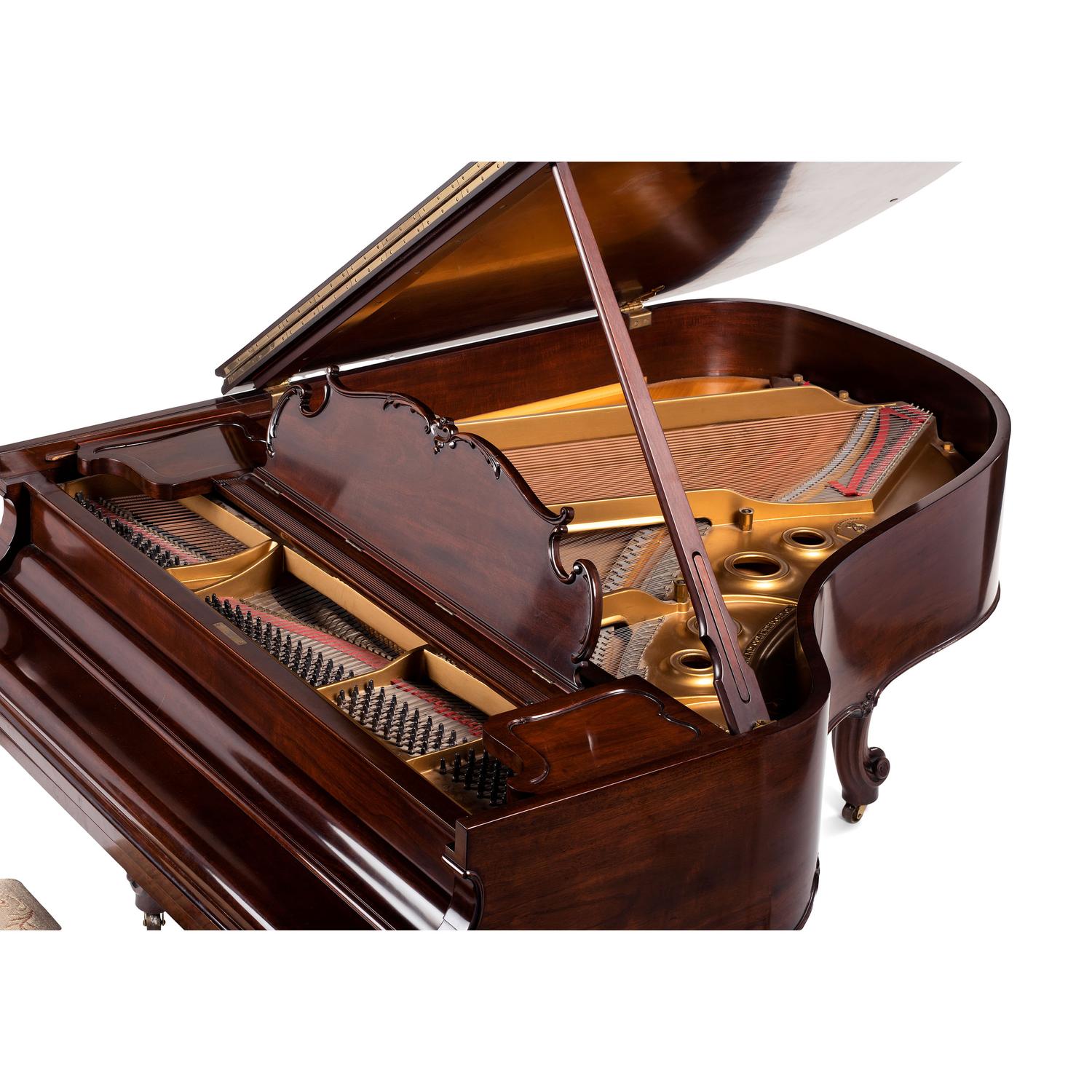 A Steinway and Sons Louis XV Style Walnut Grand Piano