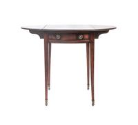 A George III Style Mahogany Pembroke Table, Height 29 x width 30 x depth 17 3/4 inches (closed).