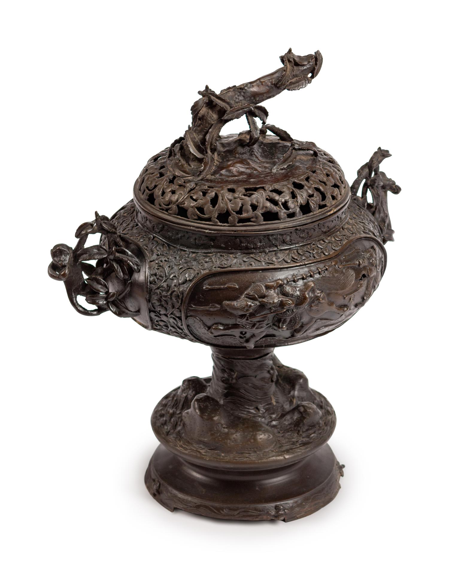 A Japanese Bronze Incense Burner