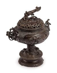 A Japanese Bronze Incense Burner