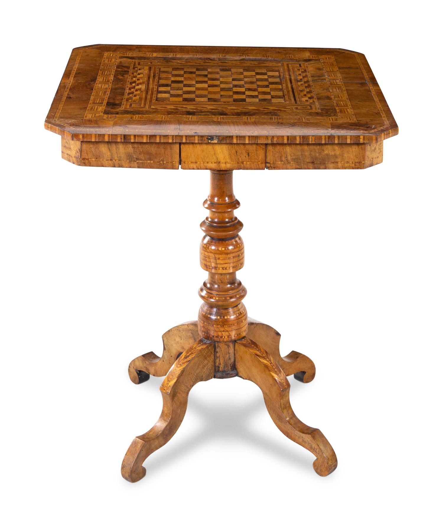A Continental Parquetry Game Table