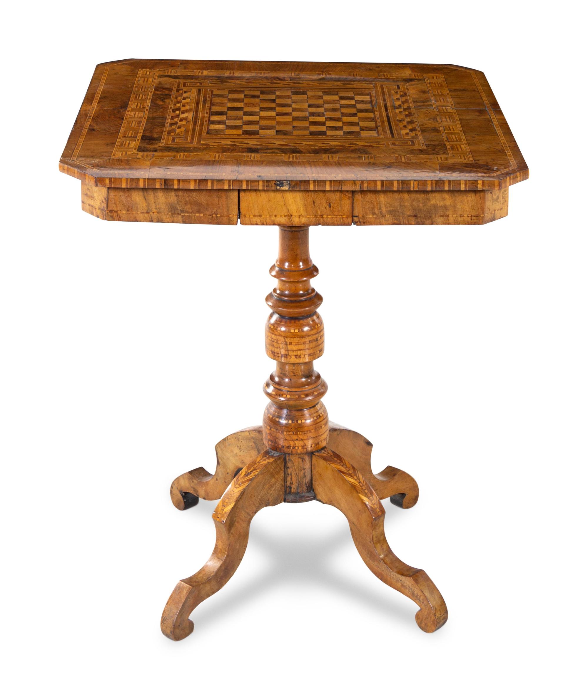 A Continental Parquetry Game Table