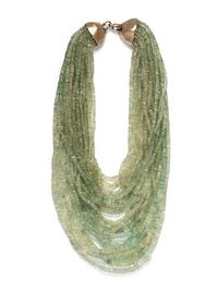 ANGELA PINTALDI, MULTISTRAND GREEN BERYL BEAD NECKLACE