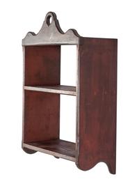 A Painted Wood Hanging Wall Shelf