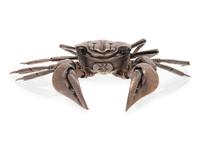 A Japanese Silver Articulated Model of a Crab