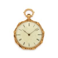 YELLOW GOLD OPEN FACE POCKET WATCH