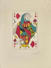 Salvador Dalí (Spanish, 1904-1989), Playing Cards (Queen of Diamonds)
