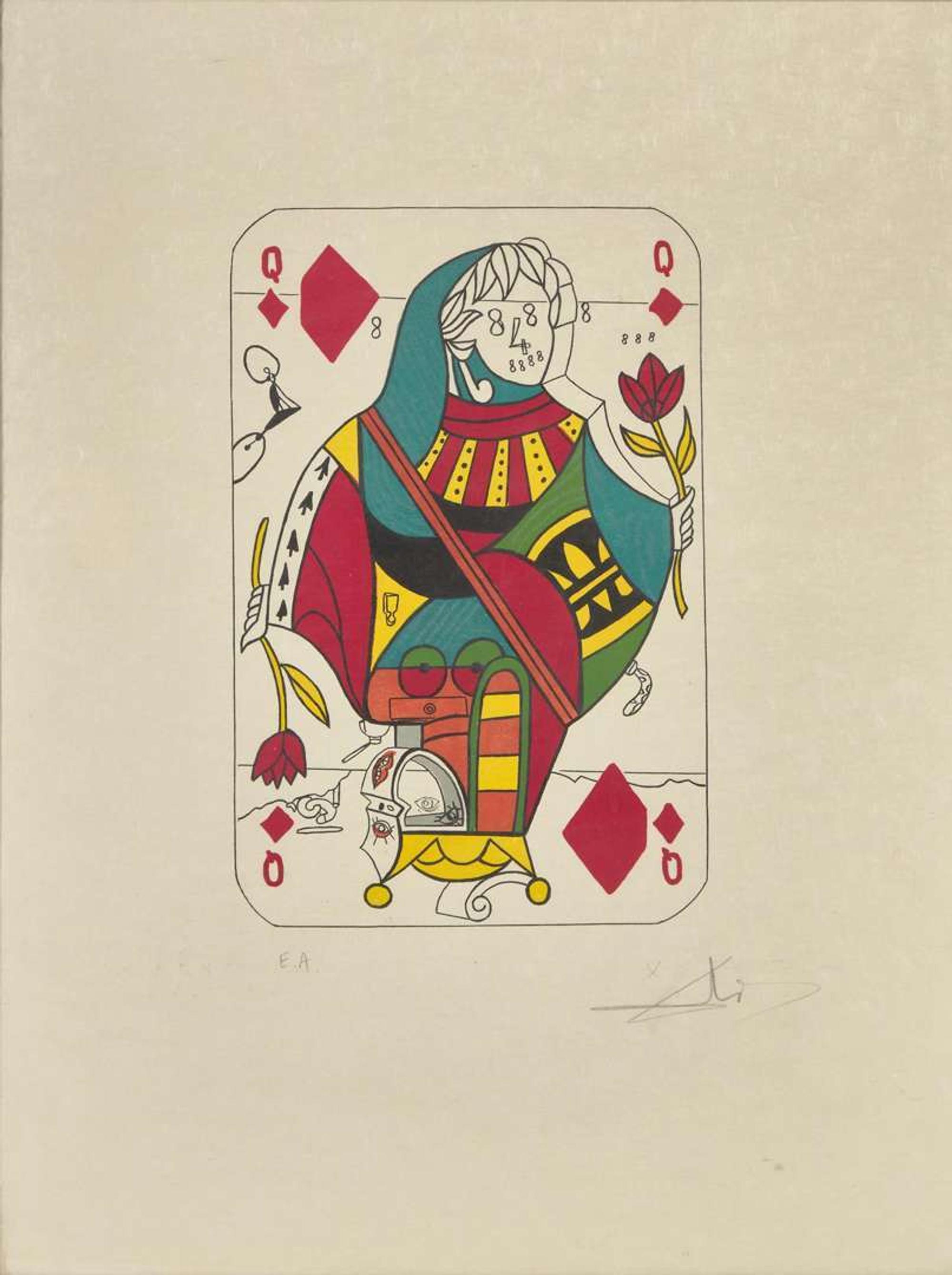 Salvador Dalí (Spanish, 1904-1989), Playing Cards (Queen of Diamonds)