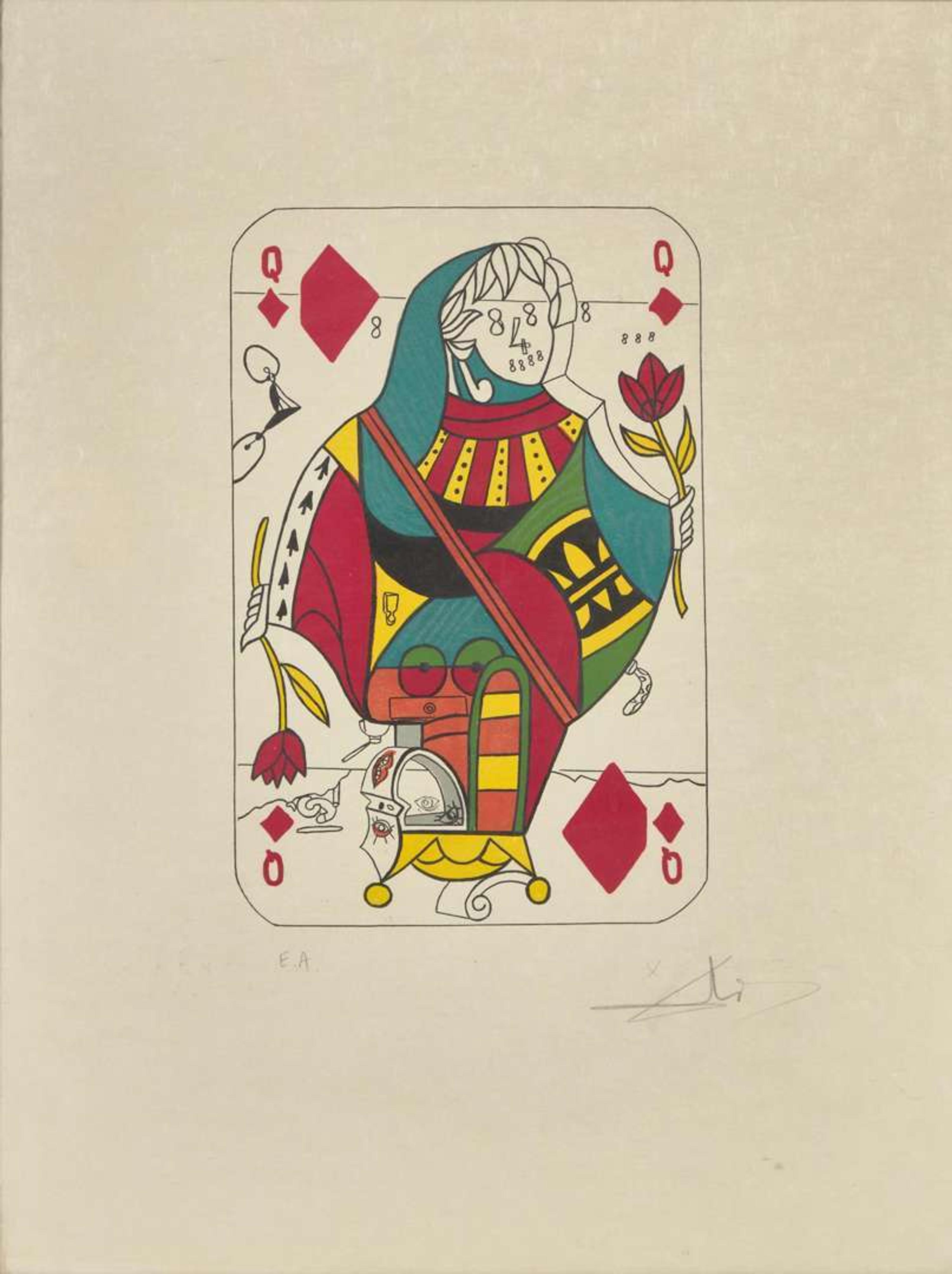 Salvador Dalí (Spanish, 1904-1989), Playing Cards (Queen of Diamonds)