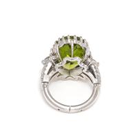 PERIDOT AND DIAMOND RING
