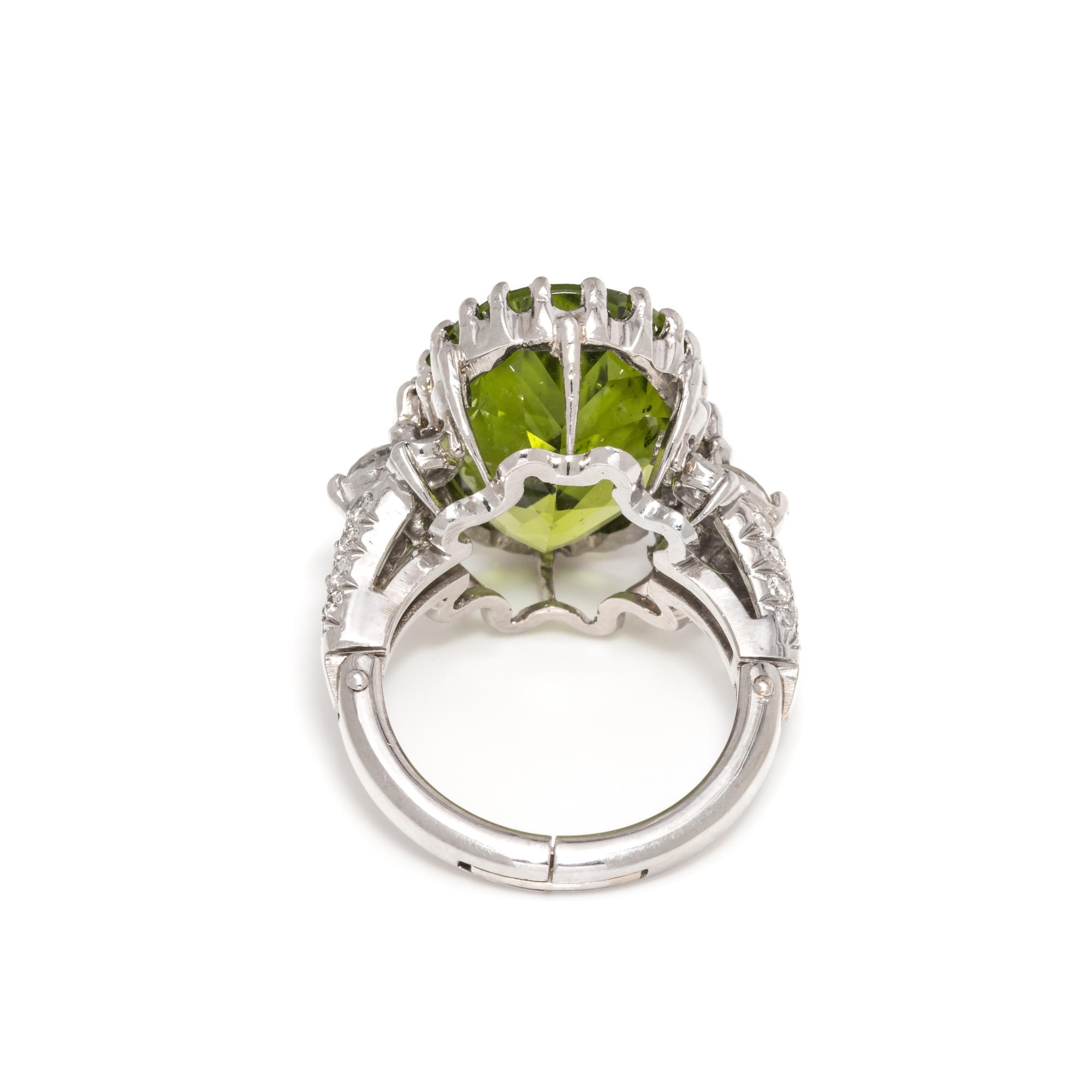 PERIDOT AND DIAMOND RING