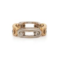 BICOLOR GOLD AND DIAMOND BAND RING