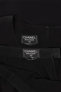 Chanel Black Chiffon Two-Piece Ensemble, 1990-2000s