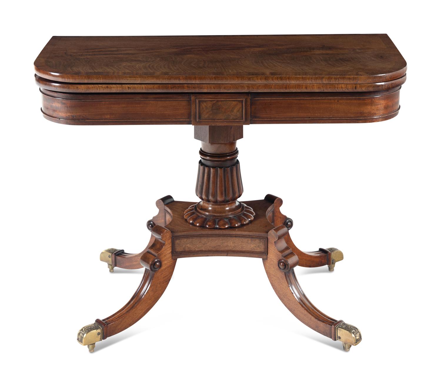 A Regency Mahogany Flip-Top Game Table