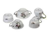 A Herend Rothschild Bird Porcelain Service for Twelve