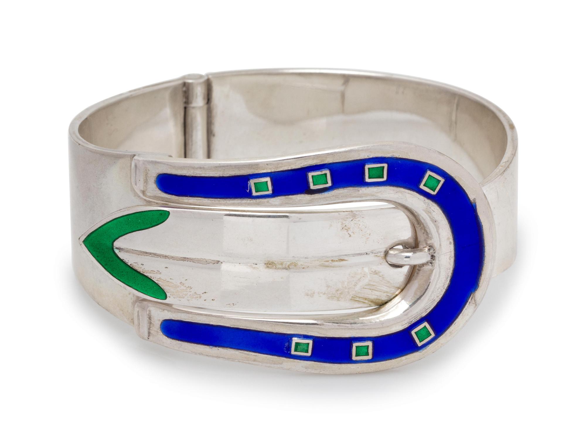 GUCCI, BELT MOTIF BANGLE BRACELET