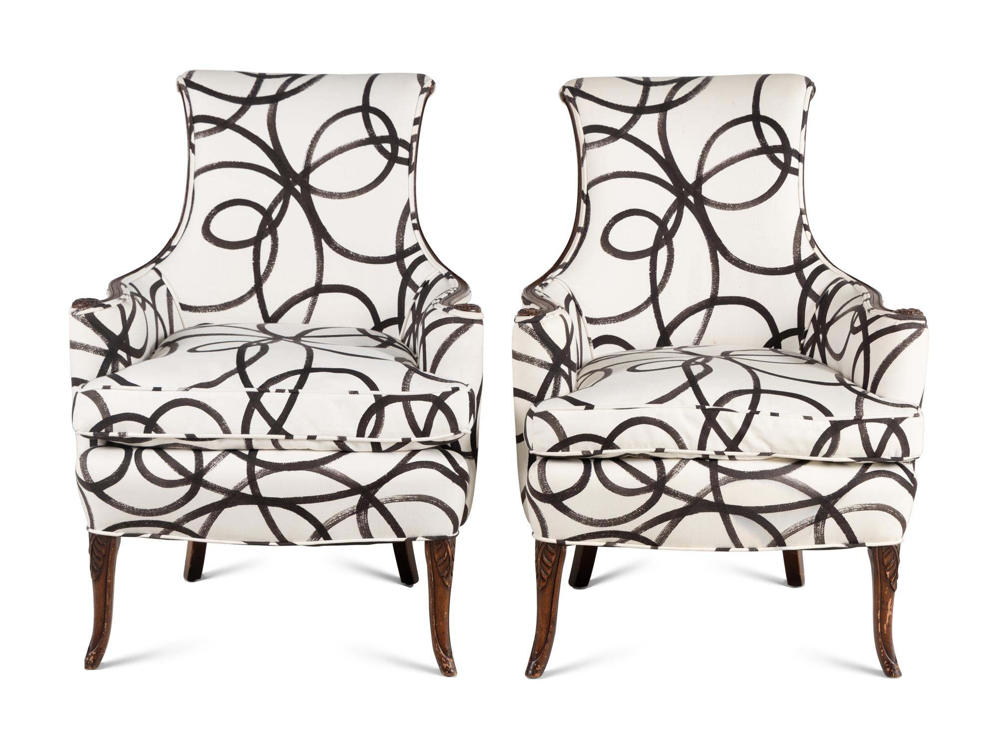A Pair of Louis Philippe Style Bergeres