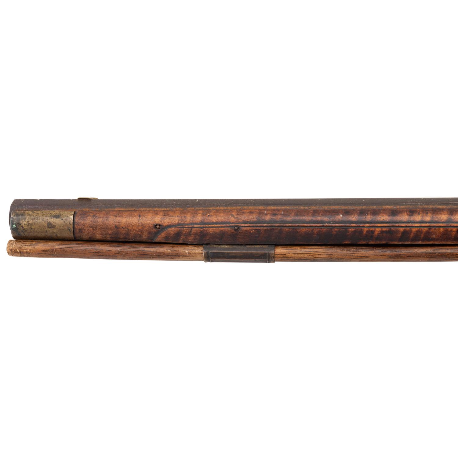 Untouched Incised & Relief Carved Flintlock Rifle by Henry Albright