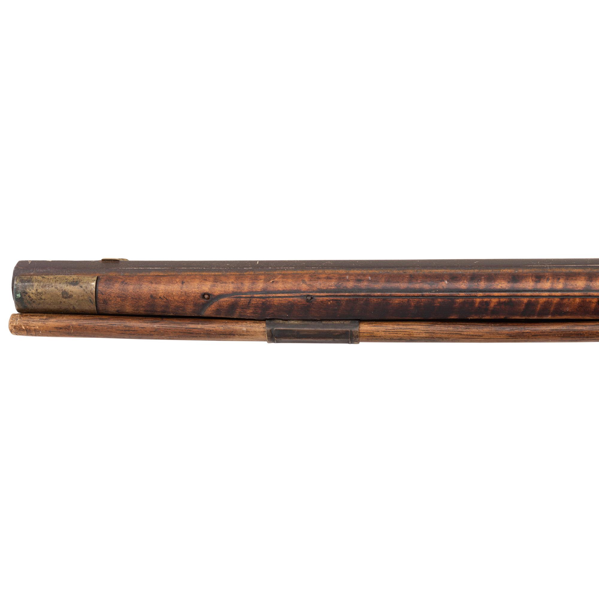 Untouched Incised & Relief Carved Flintlock Rifle by Henry Albright