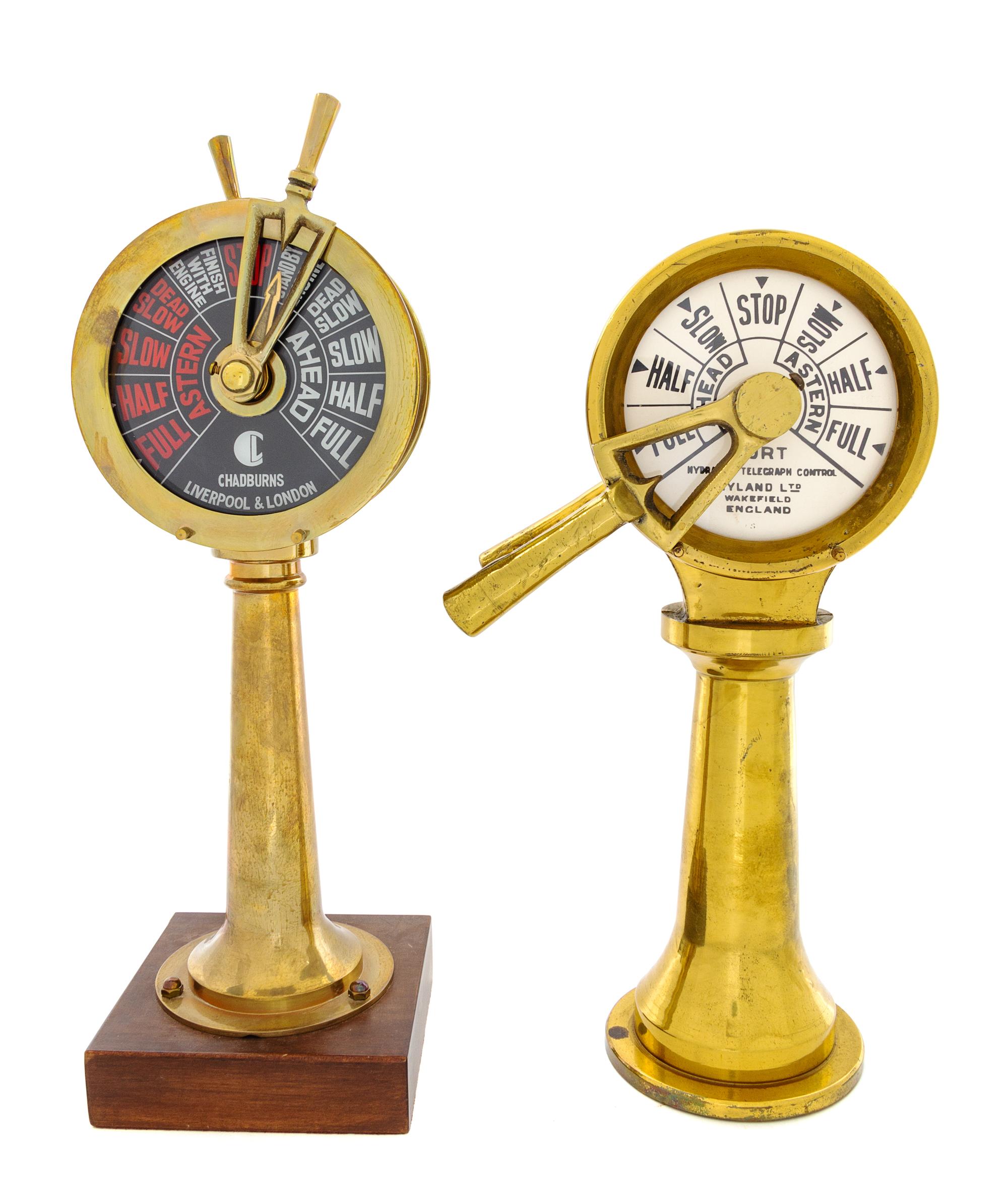 An English Brass Ship's Engine Order Telegraph