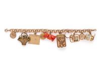 YELLOW GOLD CHARM BRACELET