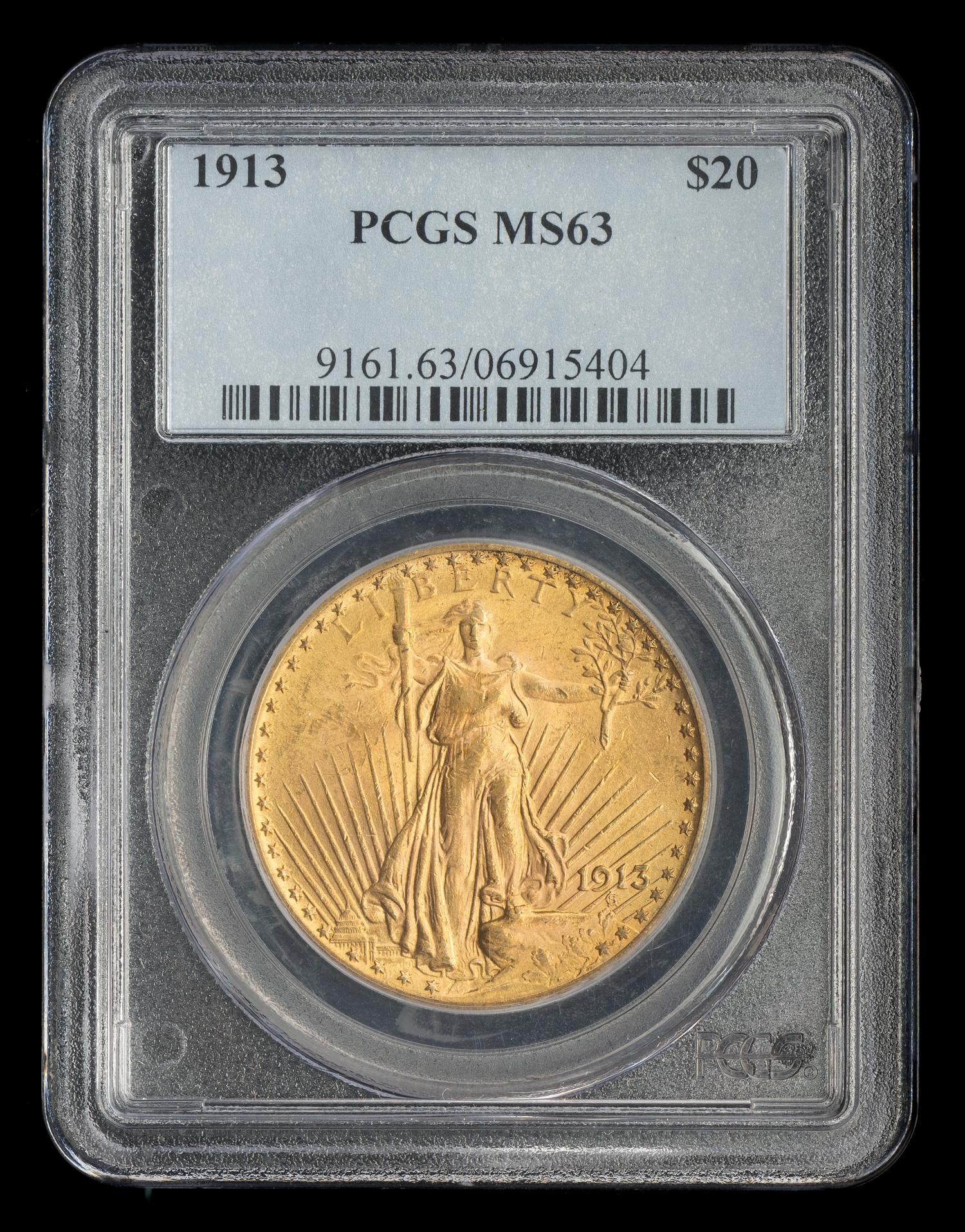 A United States 1913 St. Gaudens $20 Gold Coin