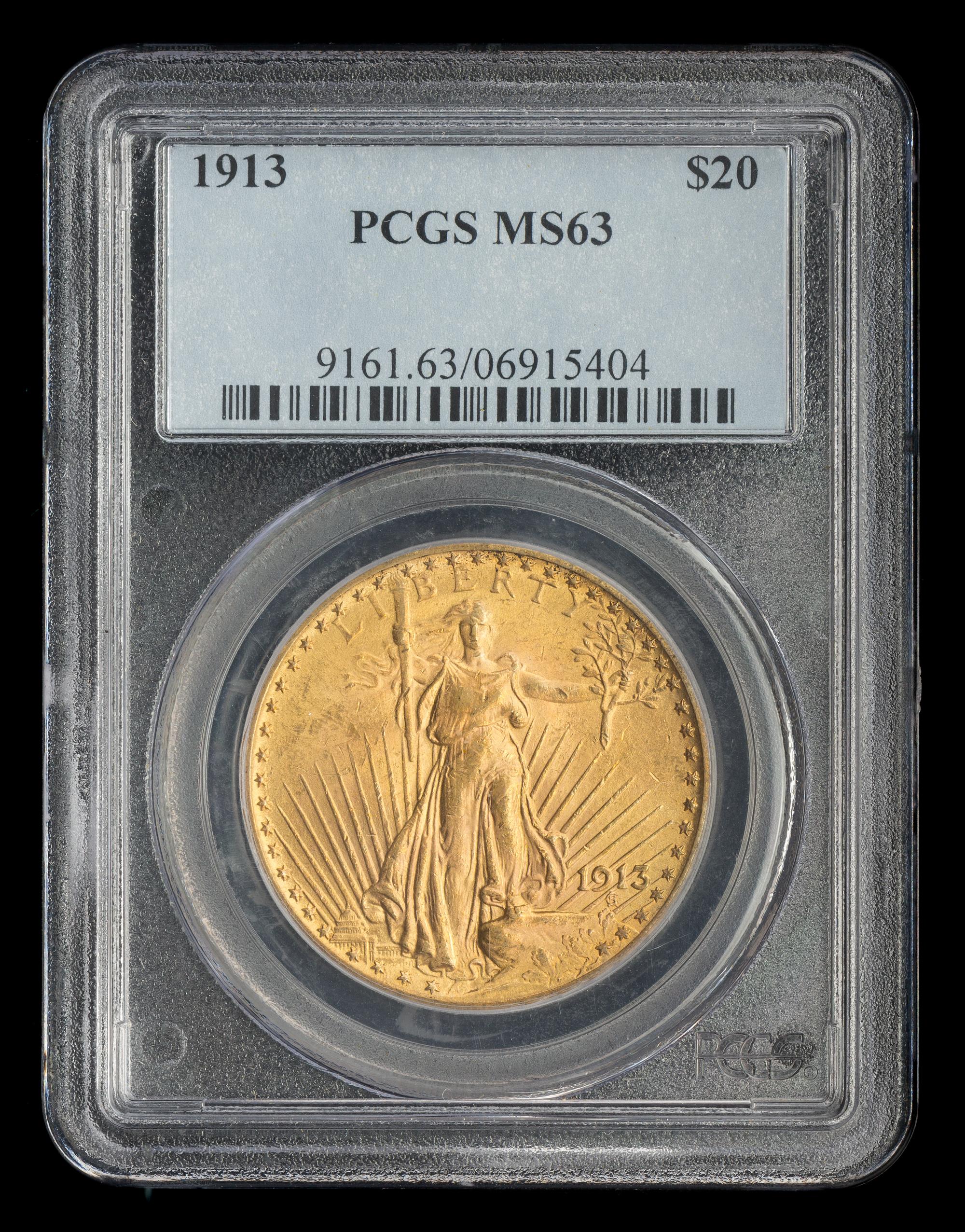 A United States 1913 St. Gaudens $20 Gold Coin