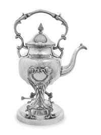 A Silver-Plate Kettle on Lampstand