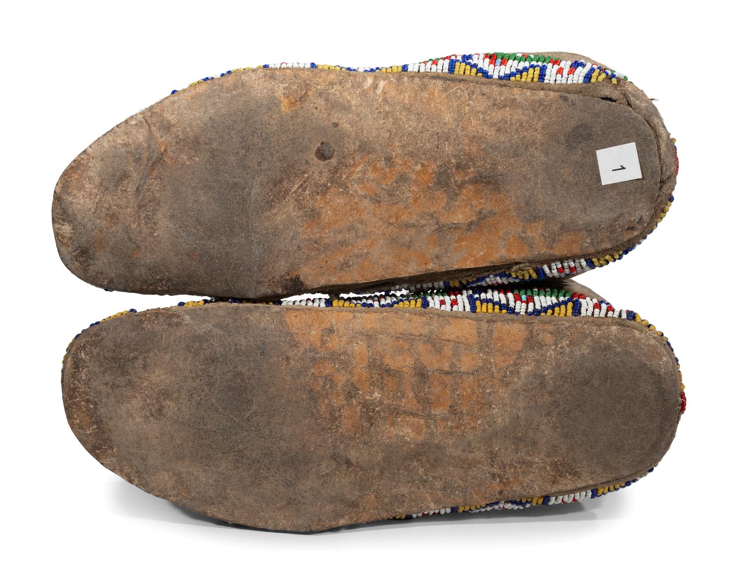 Cheyenne Beaded Hide Moccasins