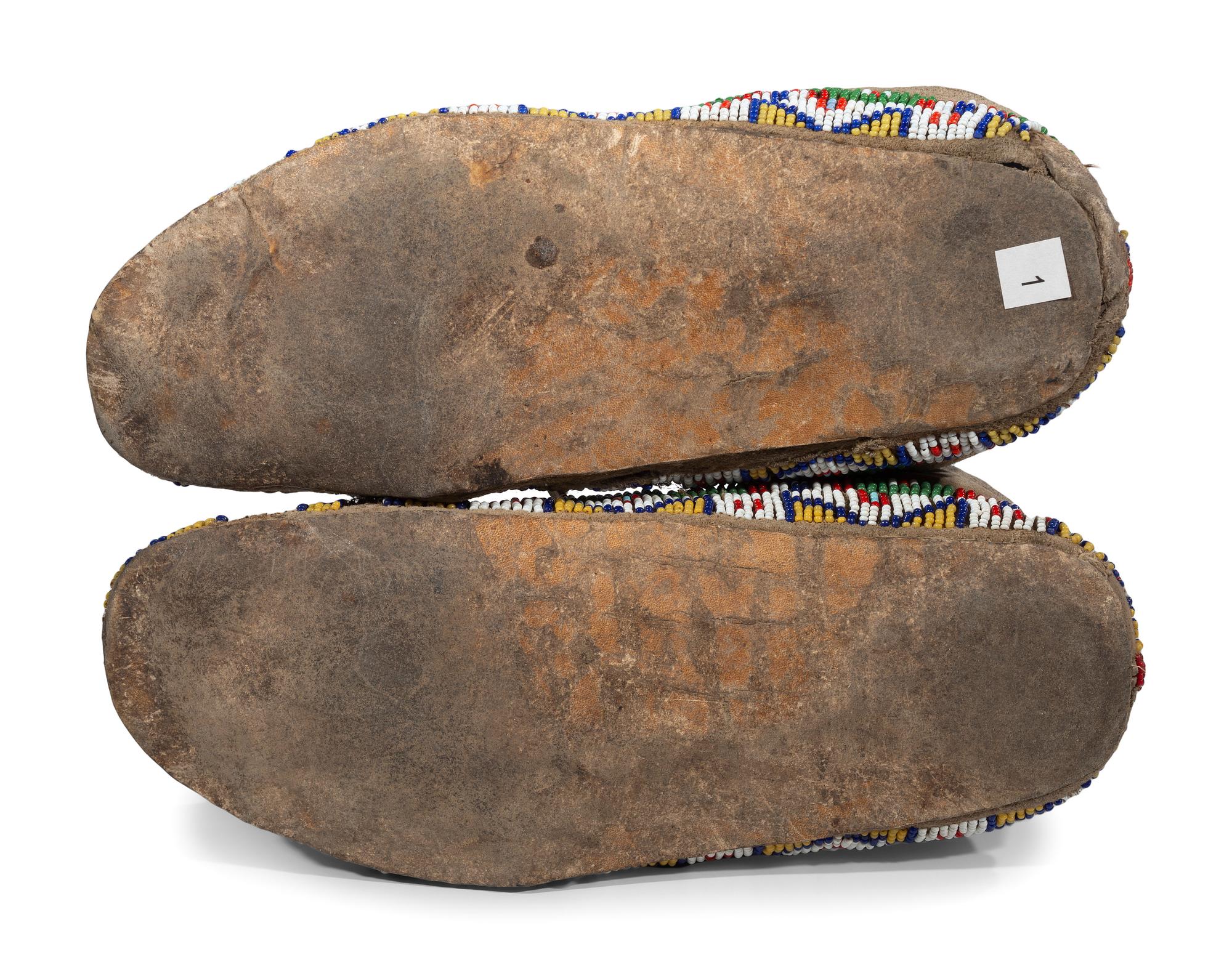 Cheyenne Beaded Hide Moccasins