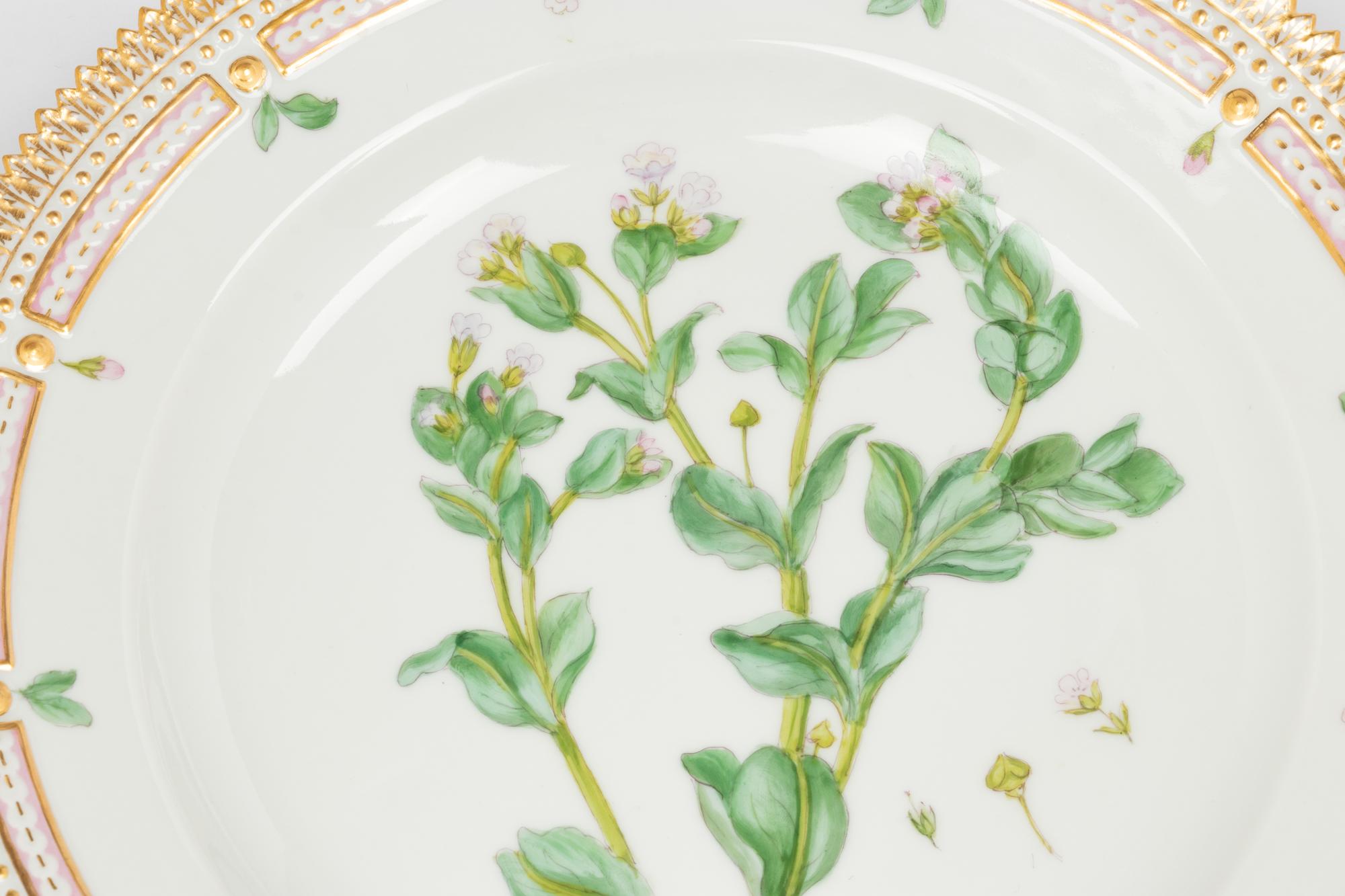 Two Royal Copenhagen Flora Danica Plates