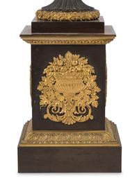 A Pair of Louis Phillippe Parcel-Gilt and Patinated Bronze Urns Mounted as Lamps