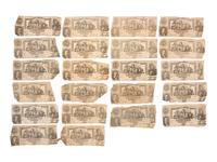 [CONFEDERATE] -- [CURRENCY]. A large group of Confederate notes.