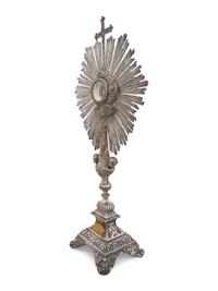 A French Baroque-Style Silver and Vermeil Monstrance