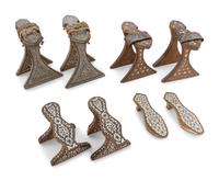 Four Pairs of Syrian and Ottoman Mother-of-Pearl Inlaid Bath Shoes