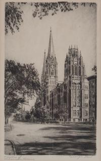 George New, (Wisconsin, 1894-1963), Towers of Wisconsin Avenue and St. James Church (two works)