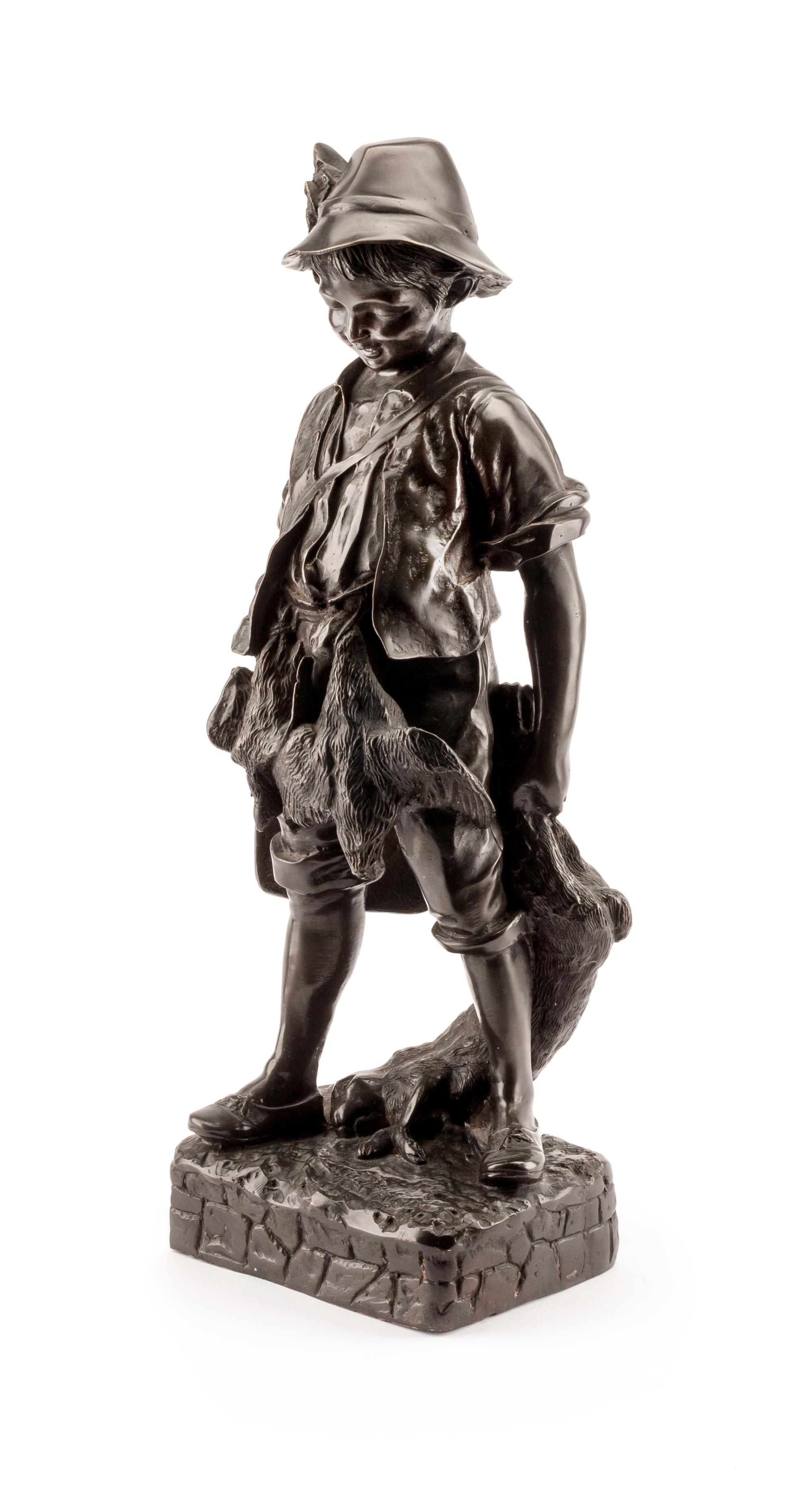 A Continental Bronze Figure Height 20 3/4 inches. — AFTER AUGUSTE MOREAU, 20TH CENTURY