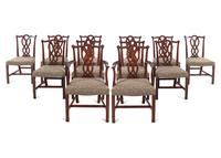 A Set of Twelve George III Style Mahogany Dining Chairs