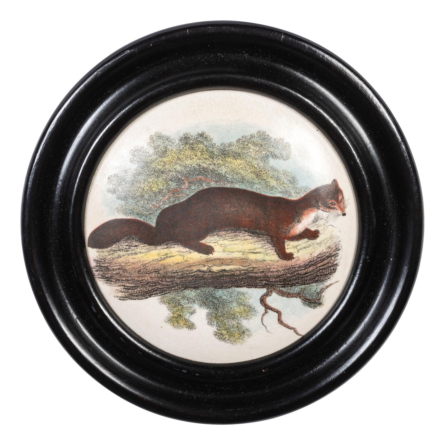 Four Framed Porcelain Animal Plaques