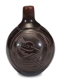 Sgraffito Blackware Jar