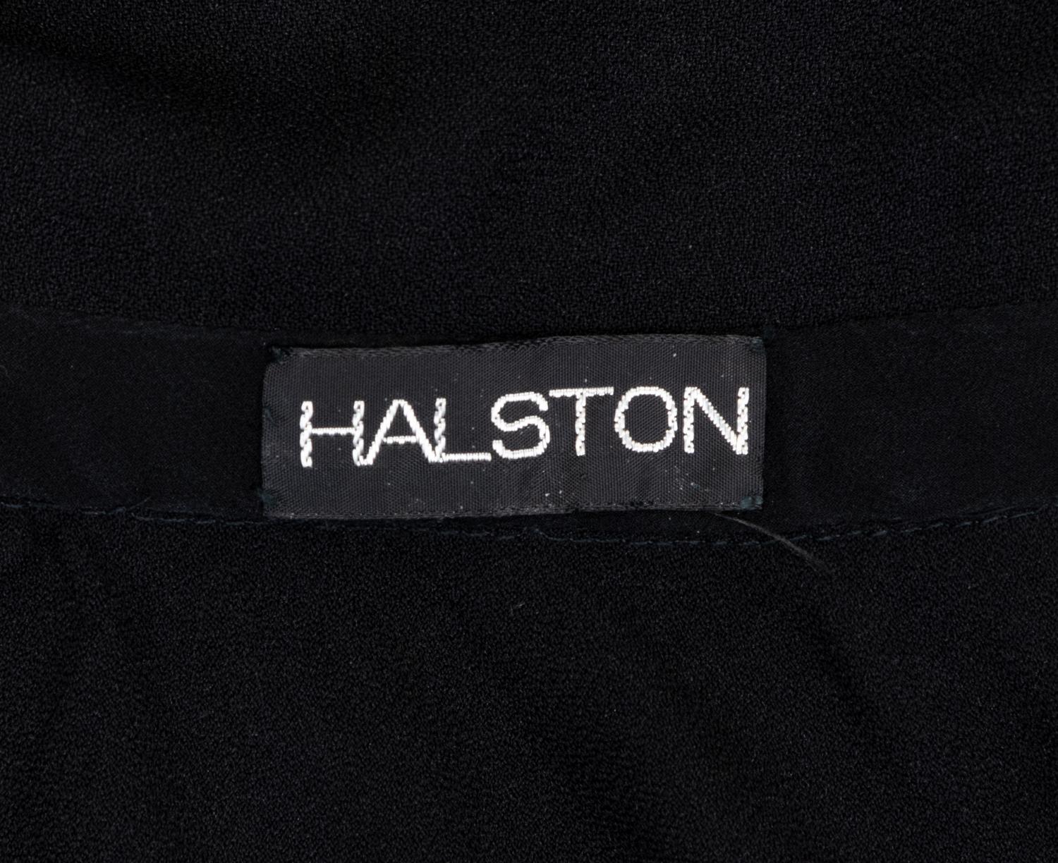 Halston Black Halter Dress, 1970s