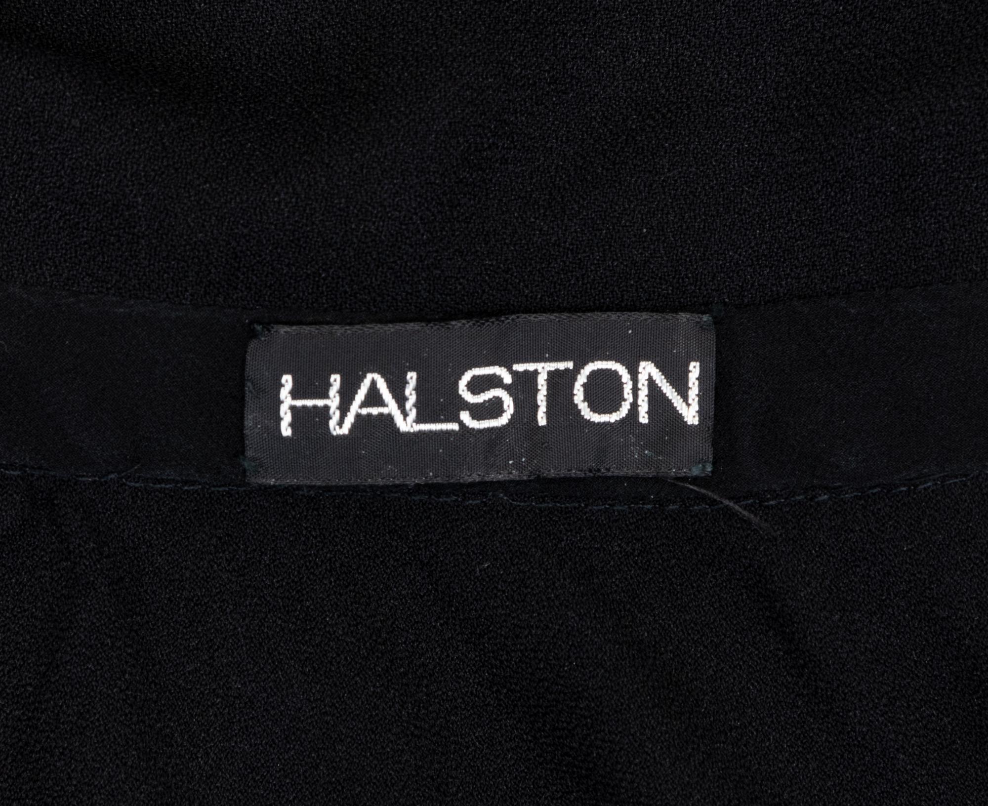 Halston Black Halter Dress, 1970s