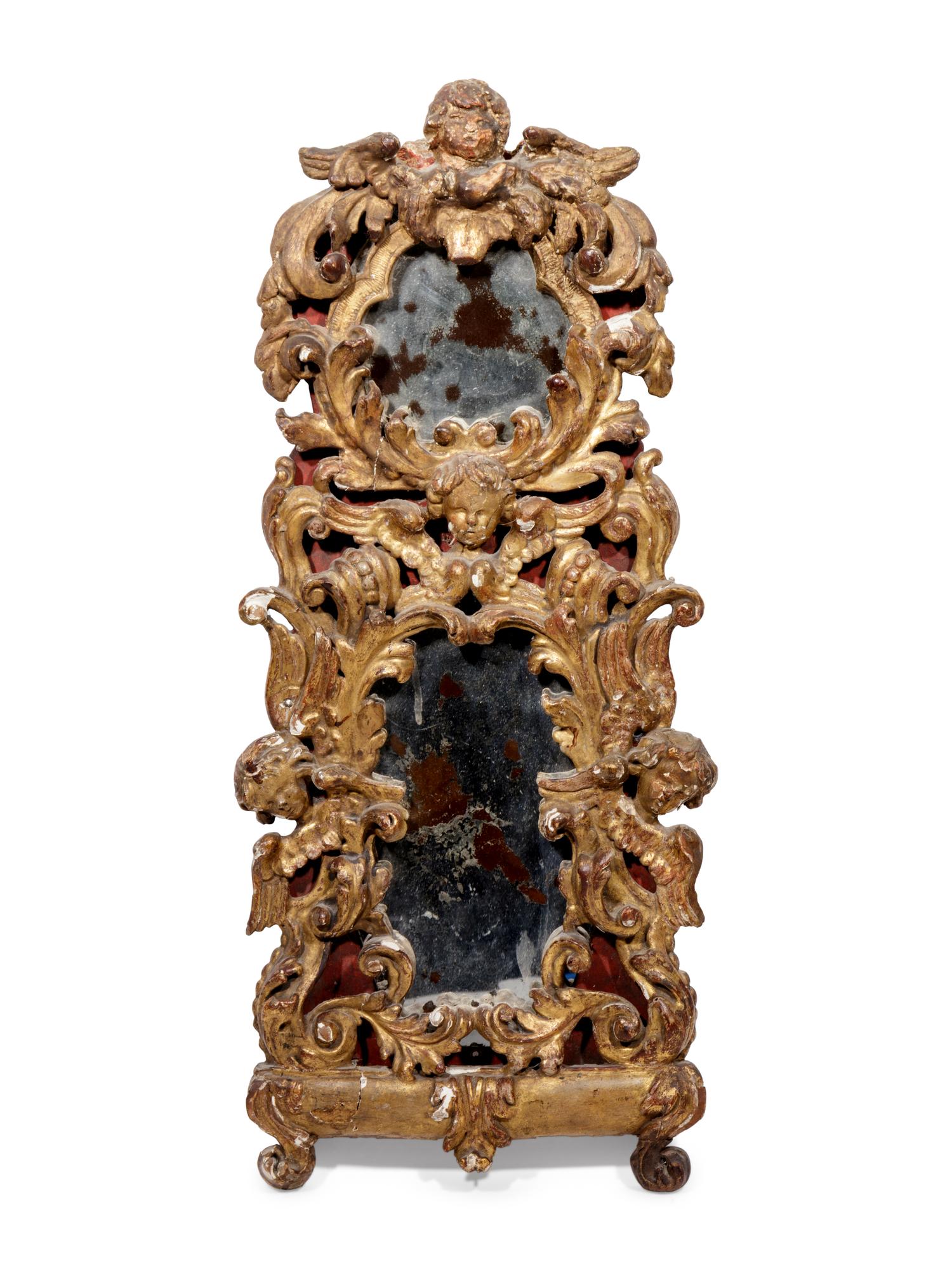 A Continental Giltwood Table Mirror