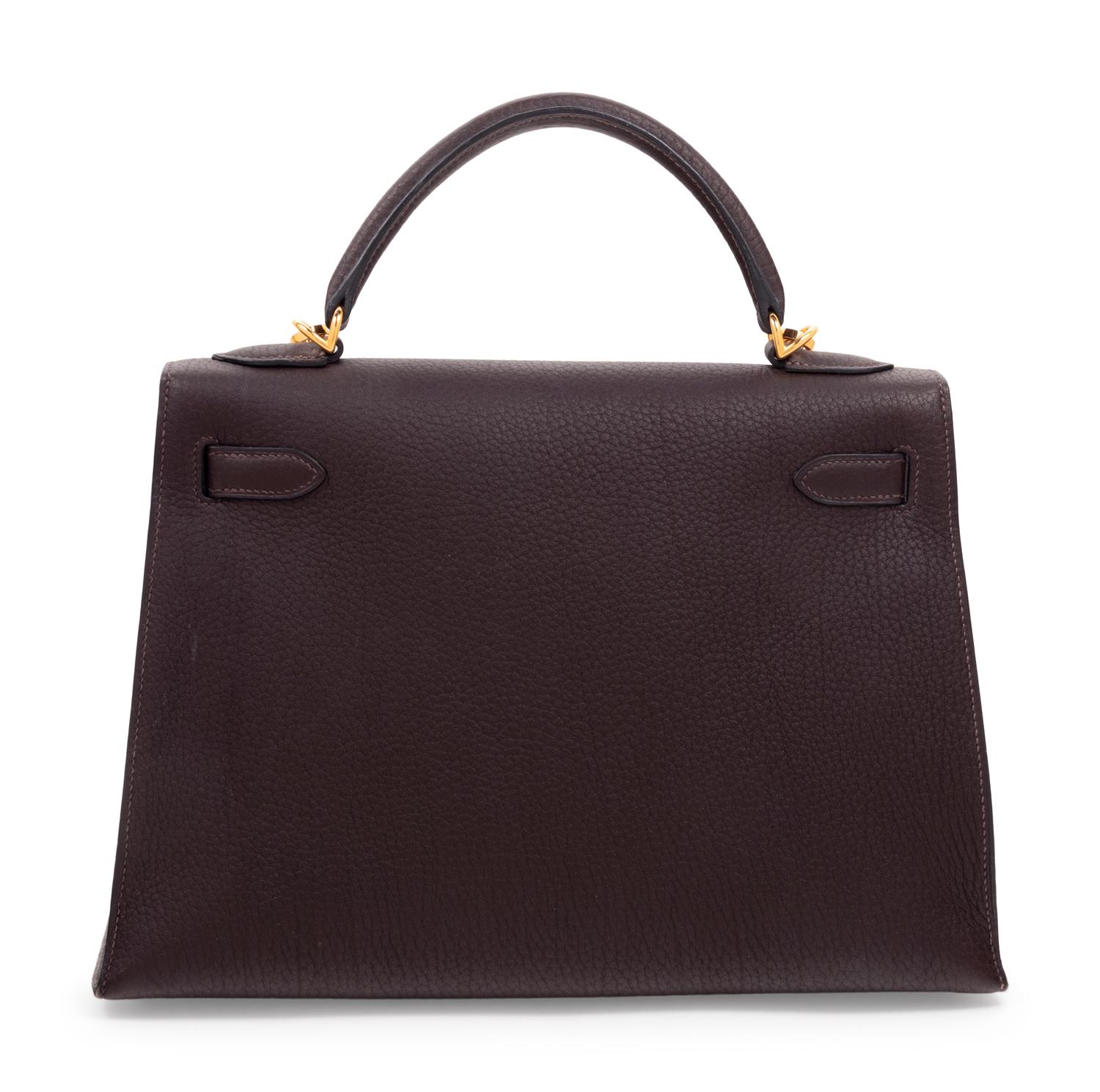 Hermès Dark Brown Leather 32cm Kelly Bag, 2007