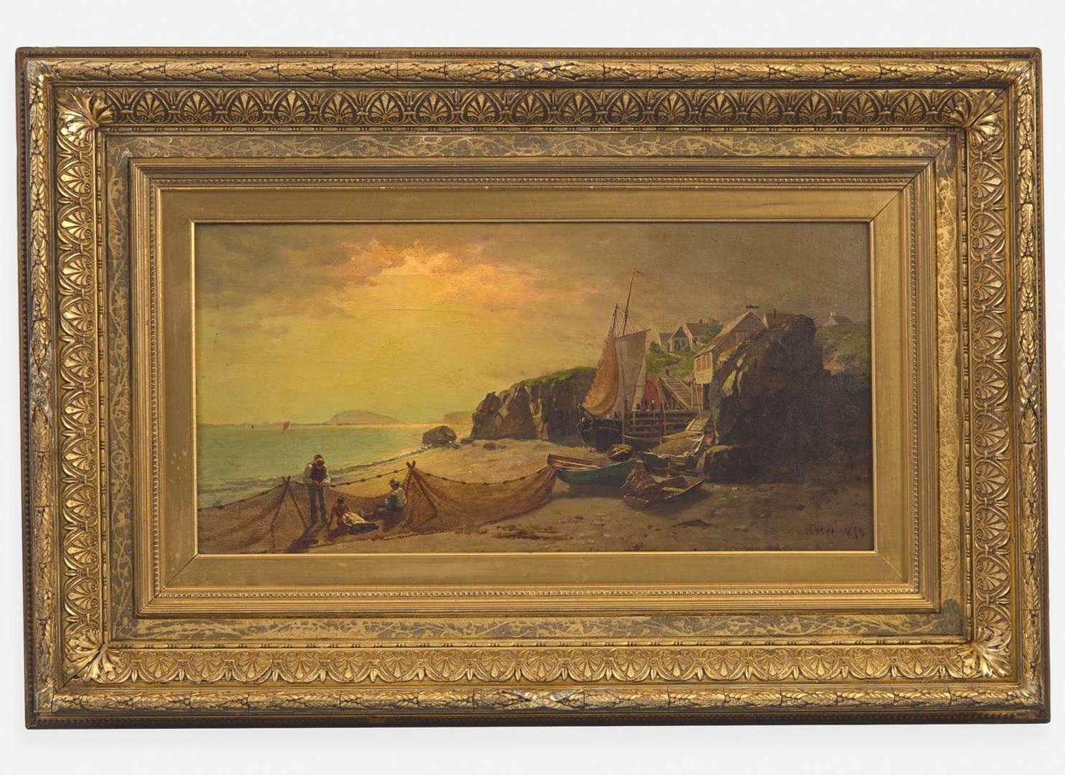 Robert Walter Weir (American, 1803-1889) - Net Mending on Nantucket